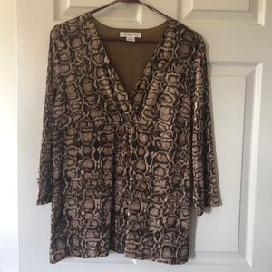 Liz Claiborne XL snakeskin blouse